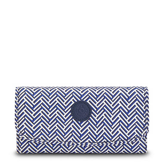 Kipling Money Land Printed Snap Wallet Cüzdan Mavi | TR 1034RV